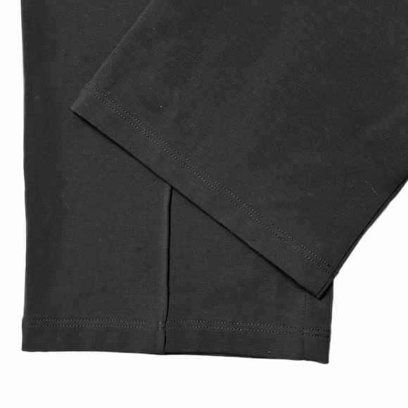 Eileen Fisher NWT Pima Cotton Stretch Jersey Pintuck Ankle Black Pant Size S - Picture 7 of 9